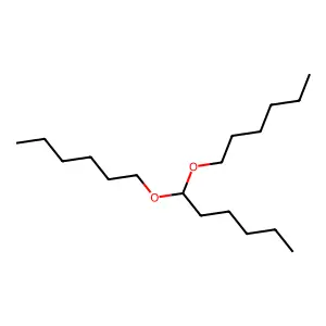 Hexanal dihexyl acetal structure