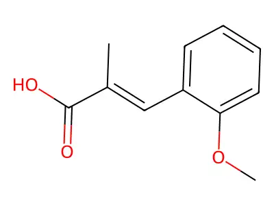 O-METHOXY-alpha-METHYLCINNAMIC ACID structure