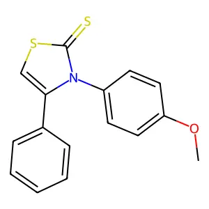 3-(4-methoxyphenyl)-4-phenylthiazole-2(3H)-thione structure