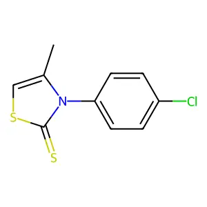 3-(4-chlorophenyl)-4-methyl-1,3-thiazole-2(3H)-thione structure