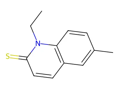 1-Ethyl-6-methyl-2(1H)-quinolinethione structure
