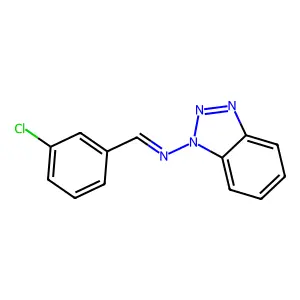 1H-Benzotriazole, 1-[(m-chlorobenzylidene)amino]- structure