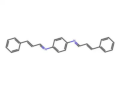 N-[4-(cinnamylideneamino)phenyl]-3-phenylprop-2-en-1-imine structure
