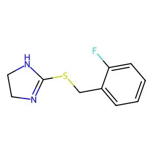2-{[(2-fluorophenyl)methyl]sulfanyl}-4,5-dihydro-1H-imidazole structure