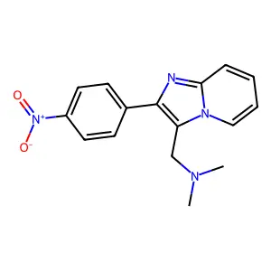 Imidazo(1,2-a)pyridine, 3-(dimethylaminomethyl)-2-(p-nitrophenyl)- structure