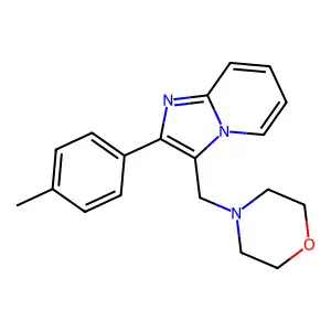 Imidazo(1,2-a)pyridine, 3-(morpholinomethyl)-2-(p-tolyl)- structure