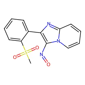 Imidazo(1,2-a)pyridine, 2-(o-methylsulfonylphenyl)-3-nitroso- structure