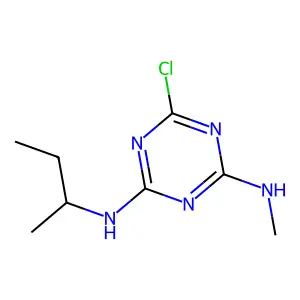 2-Chloro-4-(methylamino)-6-(sec-butylamino)-s-triazine structure