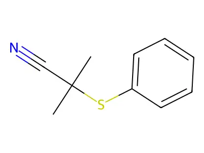 2-Methyl-2-(phenylthio)propanenitrile structure