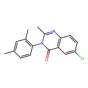 4(3H)-Quinazolinone, 6-chloro-3-(2,4-dimethylphenyl)-2-methyl- structure