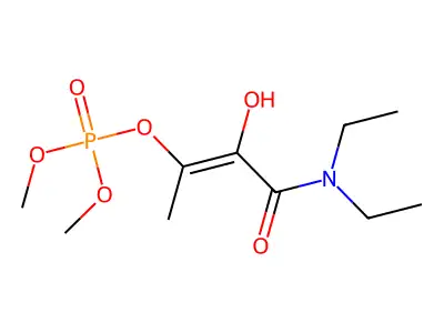 Vinyl hydroxy phosphamidon structure