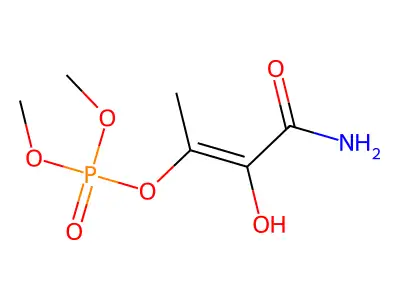 Phosphoric acid, 3-amino-2-hydroxy-1-methyl-3-oxo-1-propen-1-yl dimethyl ester structure