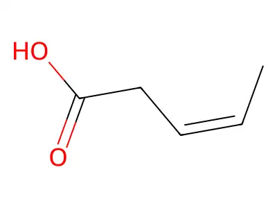 (3E)-3-Pentenoic acid structure