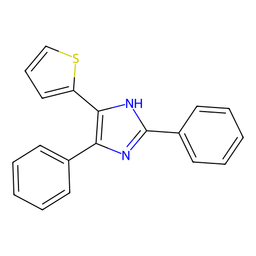 2,5-diphenyl-4-(thiophen-2-yl)-1H-imidazole structure