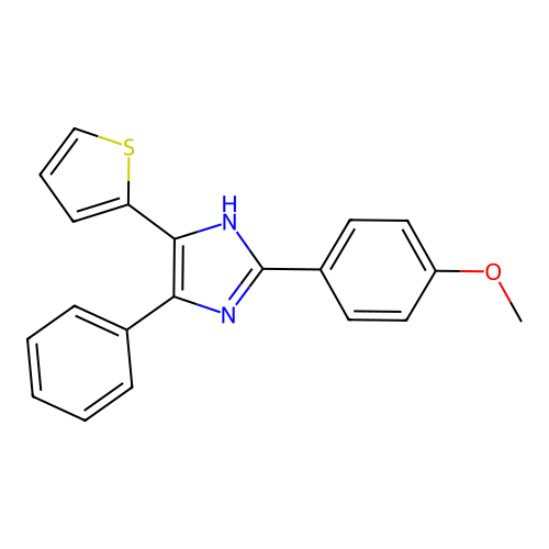 2-(4-methoxyphenyl)-4-phenyl-5-(thiophen-2-yl)-1H-imidazole structure