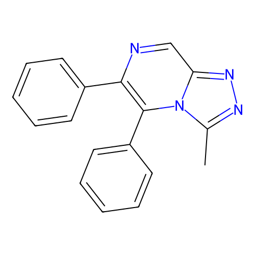s-Triazolo[4,3-a]pyrazine, 3-methyl-5,6-diphenyl- structure