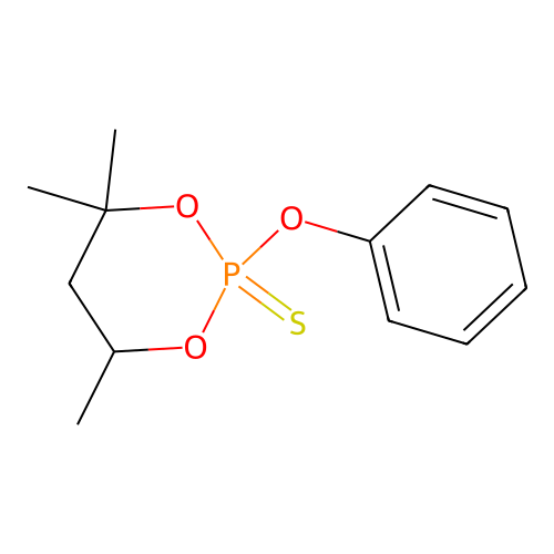1,3,2-Dioxaphosphorinane, 4,4,6-trimethyl-2-phenoxy-, 2-sulfide structure