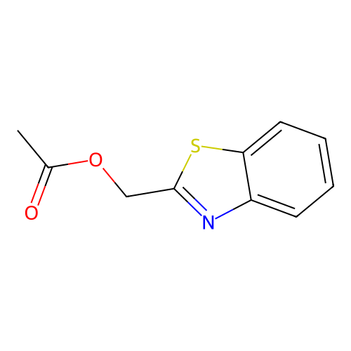1,3-Benzothiazol-2-ylmethyl acetate structure