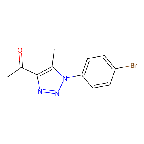 1-[1-(4-bromophenyl)-5-methyl-1H-1,2,3-triazol-4-yl]ethanone structure