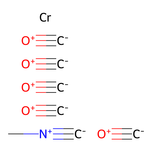 Chromium, pentacarbonyl(isocyanomethane)- structure