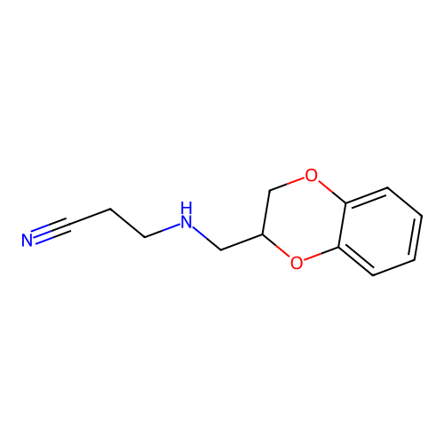 3-(((2,3-Dihydrobenzo[b][1,4]dioxin-2-yl)methyl)amino)propanenitrile structure