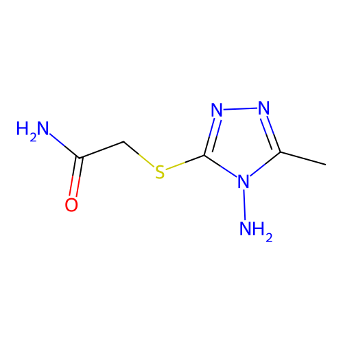 2-[(4-amino-5-methyl-4H-1,2,4-triazol-3-yl)sulfanyl]acetamide structure