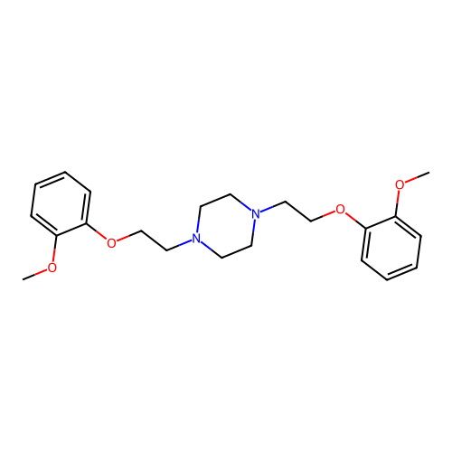 1,4-Bis[2-(2-methoxyphenoxy)ethyl]piperazine structure