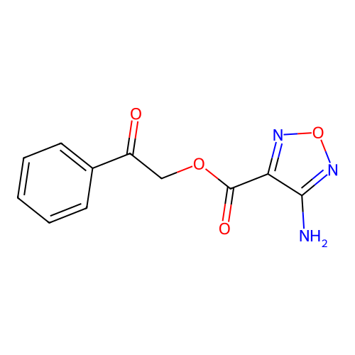 Phenacyl 4-amino-1,2,5-oxadiazole-3-carboxylate structure