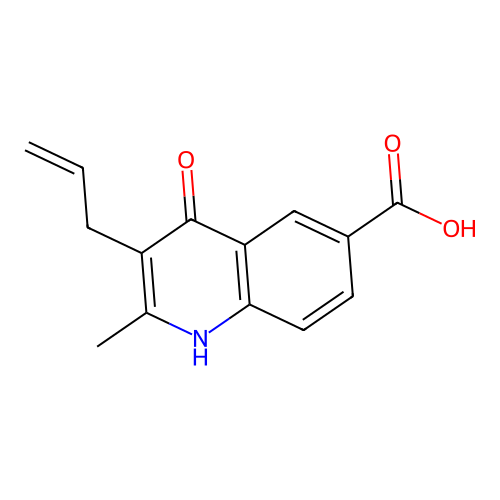 3-Allyl-4-hydroxy-2-methylquinoline-6-carboxylic acid structure