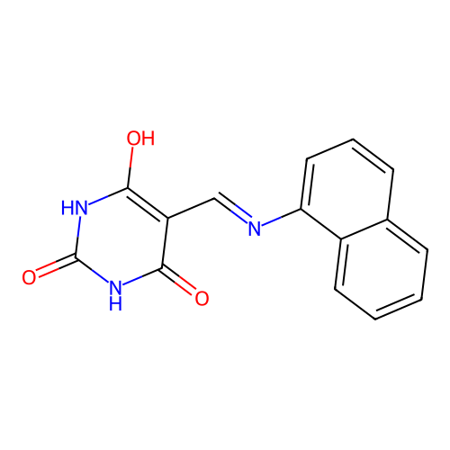 5-[(Naphthylamino)methylene]-1,3-dihydropyrimidine-2,4,6-trione structure
