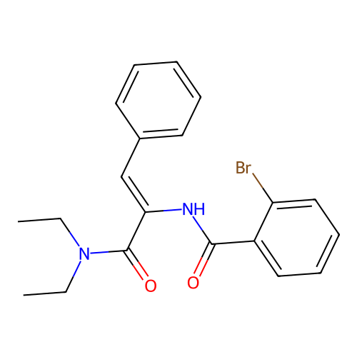2-bromo-N-[(1Z)-3-(diethylamino)-3-oxo-1-phenylprop-1-en-2-yl]benzamide structure
