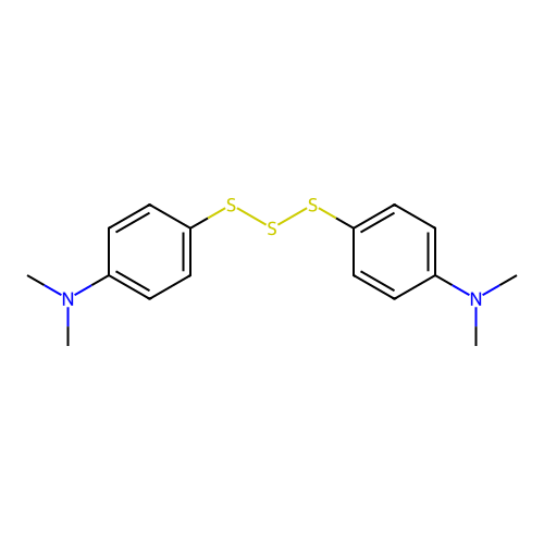 4-[[4-(dimethylamino)phenyl]trisulfanyl]-N,N-dimethylaniline structure