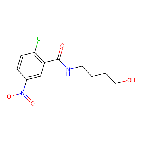 2-chloro-N-(4-hydroxybutyl)-5-nitrobenzamide structure