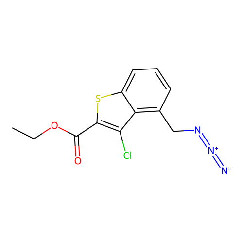 Ethyl 4-(azidomethyl)-3-chloro-1-benzothiophene-2-carboxylate structure