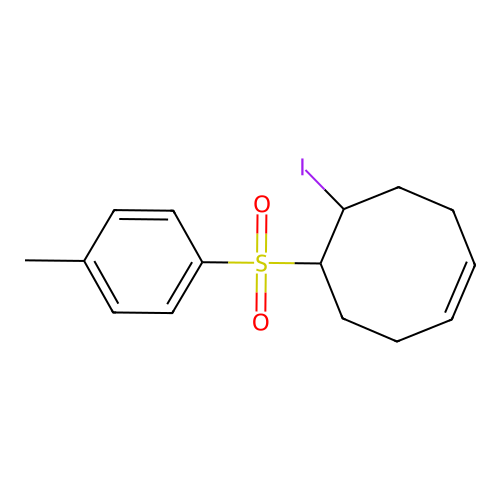 (1Z)-5-iodo-6-(4-methylphenyl)sulfonylcyclooctene structure