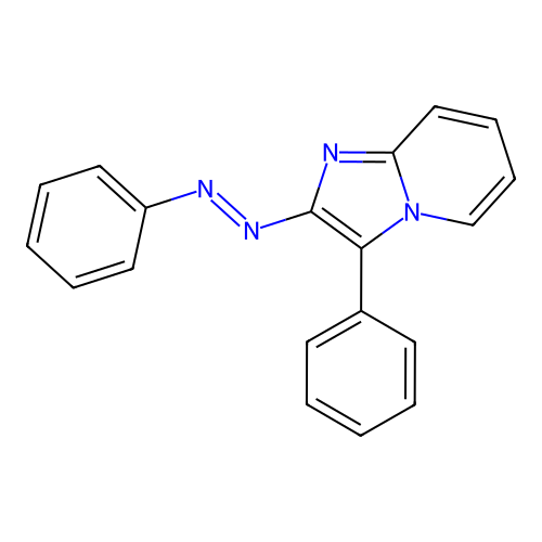 3-Phenyl-2-(phenyldiazenyl)imidazo[1,2-a]pyridine structure