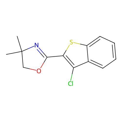 2-(3-Chloro-1-benzothiophen-2-yl)-4,4-dimethyl-4,5-dihydro-1,3-oxazole structure