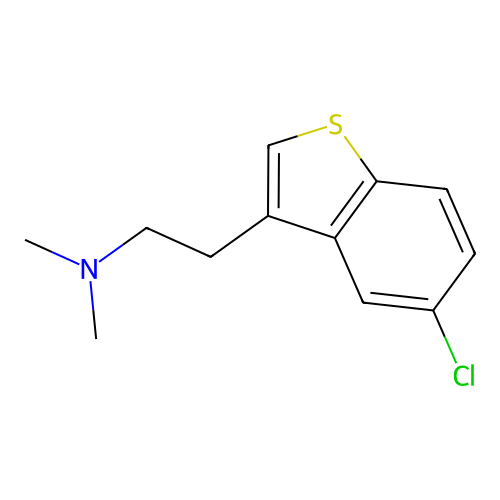2-(5-chloro-1-benzothien-3-yl)-N,N-dimethylethanamine structure