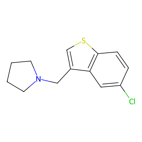 1-[(5-Chloro-1-benzothien-3-yl)methyl]pyrrolidine structure
