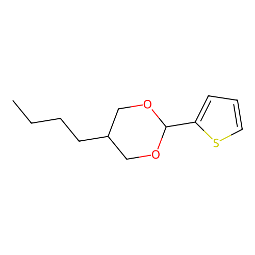 5-Butyl-2-(2-thienyl)-1,3-dioxane structure