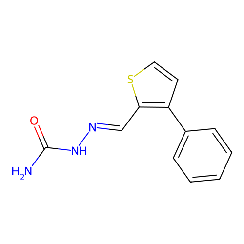 [(3-Phenylthiophen-2-yl)methylideneamino]urea structure
