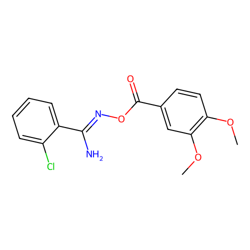 2-chloro-N'-[(3,4-dimethoxybenzoyl)oxy]benzenecarboximidamide structure