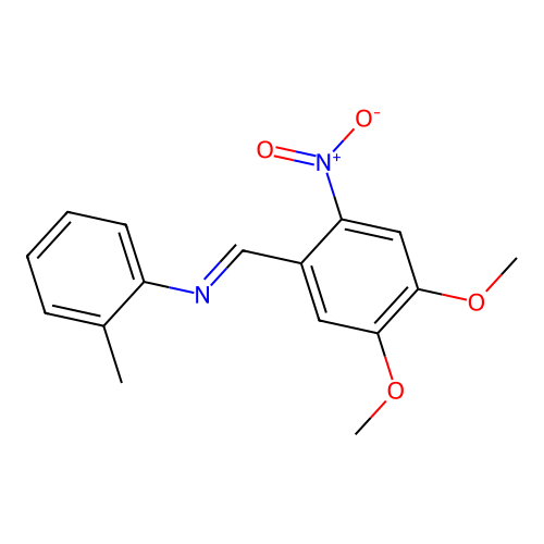 N-(4,5-dimethoxy-2-nitrobenzylidene)-2-methylaniline structure