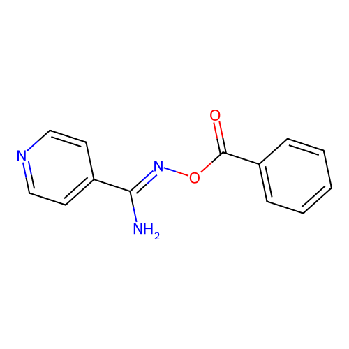 N'-[(phenylcarbonyl)oxy]pyridine-4-carboximidamide structure