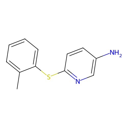 6-[(2-甲基苯基)硫基]吡啶-3-胺 structure