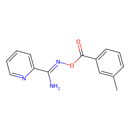 N'-{[(3-methylphenyl)carbonyl]oxy}pyridine-2-carboximidamide structure