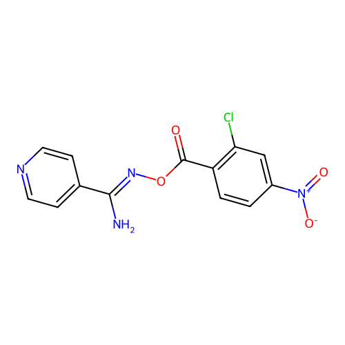 [[Amino(pyridin-4-yl)methylidene]amino] 2-chloro-4-nitrobenzoate structure