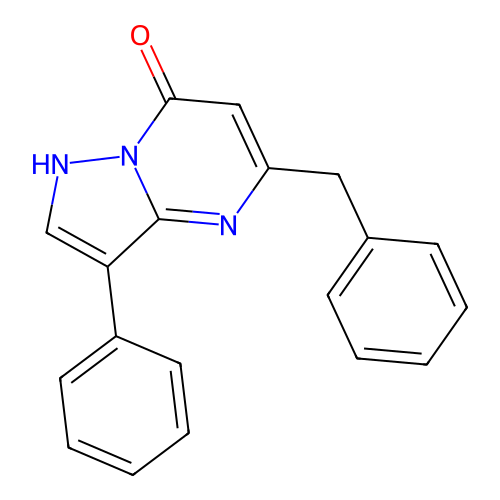 5-benzyl-3-phenylpyrazolo[1,5-a]pyrimidin-7(4H)-one structure