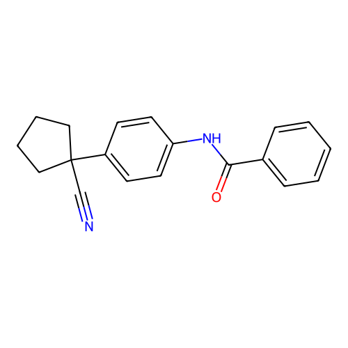 N-[4-(1-cyanocyclopentyl)phenyl]benzamide structure