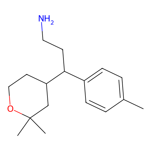3-(2,2-Dimethyltetrahydro-2H-pyran-4-YL)-3-(4-methylphenyl)-1-propanamine structure